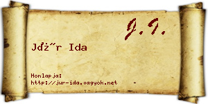 Jür Ida névjegykártya